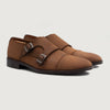 color swatch Boston Double Monk Strap Oil Pull-up Brown Leather Shoes